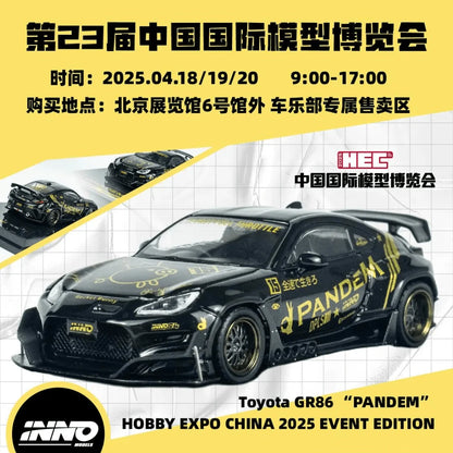 INNO64 1:64 Toyota GR86 “PANDEM” China Beijing Hobby Expo HEC 2025 Event Edition (IN64-GR86-HEC25)