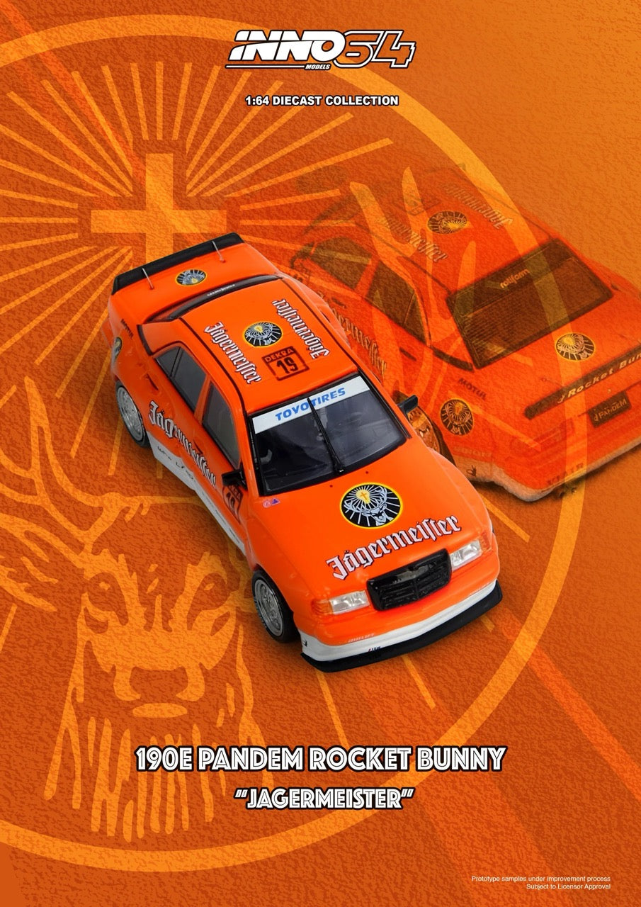 INNO64 1:64 PANDEM ROCKET BUNNY 190E JAGERMEISTER (IN64-190EP-JGMT)