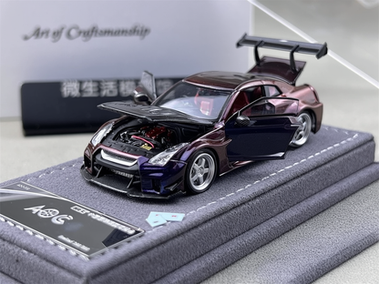 AOC 1:64 Nissan GT-R R35 Chameleon Changing Colours Hobby Expo China 2026 Limited Edition (Openable All Doors and Hoods with Detailed Engine and Decal Stickers)