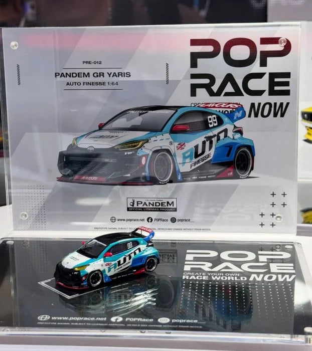 Pop Race X Enigma 1:64 Toyota GR Yaris Pandem Rocket Bunny Auto Finesse in Blister Packaging (PRE012)