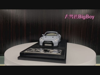 Big Boy Studio 1/64 Nissan Skyline GT-R R35 Matt Grey with Black Panel Lines