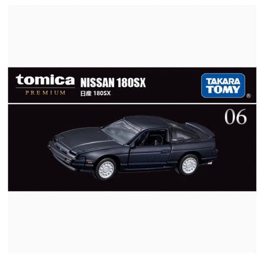 Tomica PREMIUM 1:62 Nissan 180SX Black Folding Head Lights Openable Doors No.06