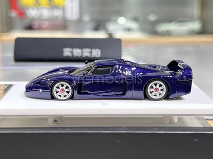 [Premium Resin Model] YM Model 1:64 Maserati MC12 Stradale Carbon Blue with Italian Stripes Limited 299 Pieces