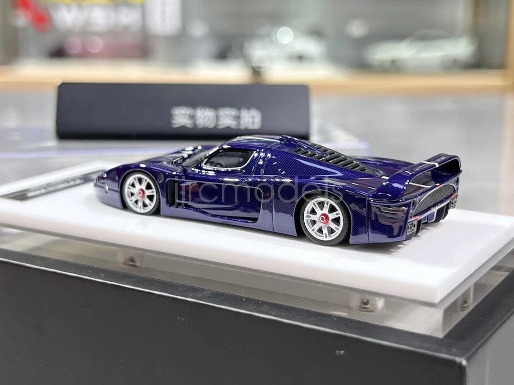 [Premium Resin Model] YM Model 1:64 Maserati MC12 Stradale Carbon Blue with Italian Stripes Limited 299 Pieces