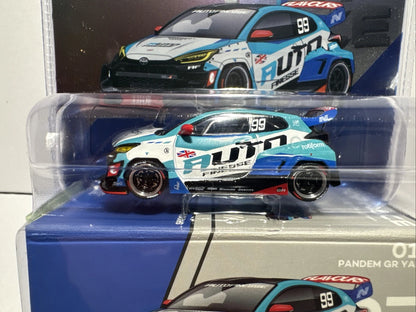 Pop Race X Enigma 1:64 Toyota GR Yaris Pandem Rocket Bunny Auto Finesse in Blister Packaging (PRE012)