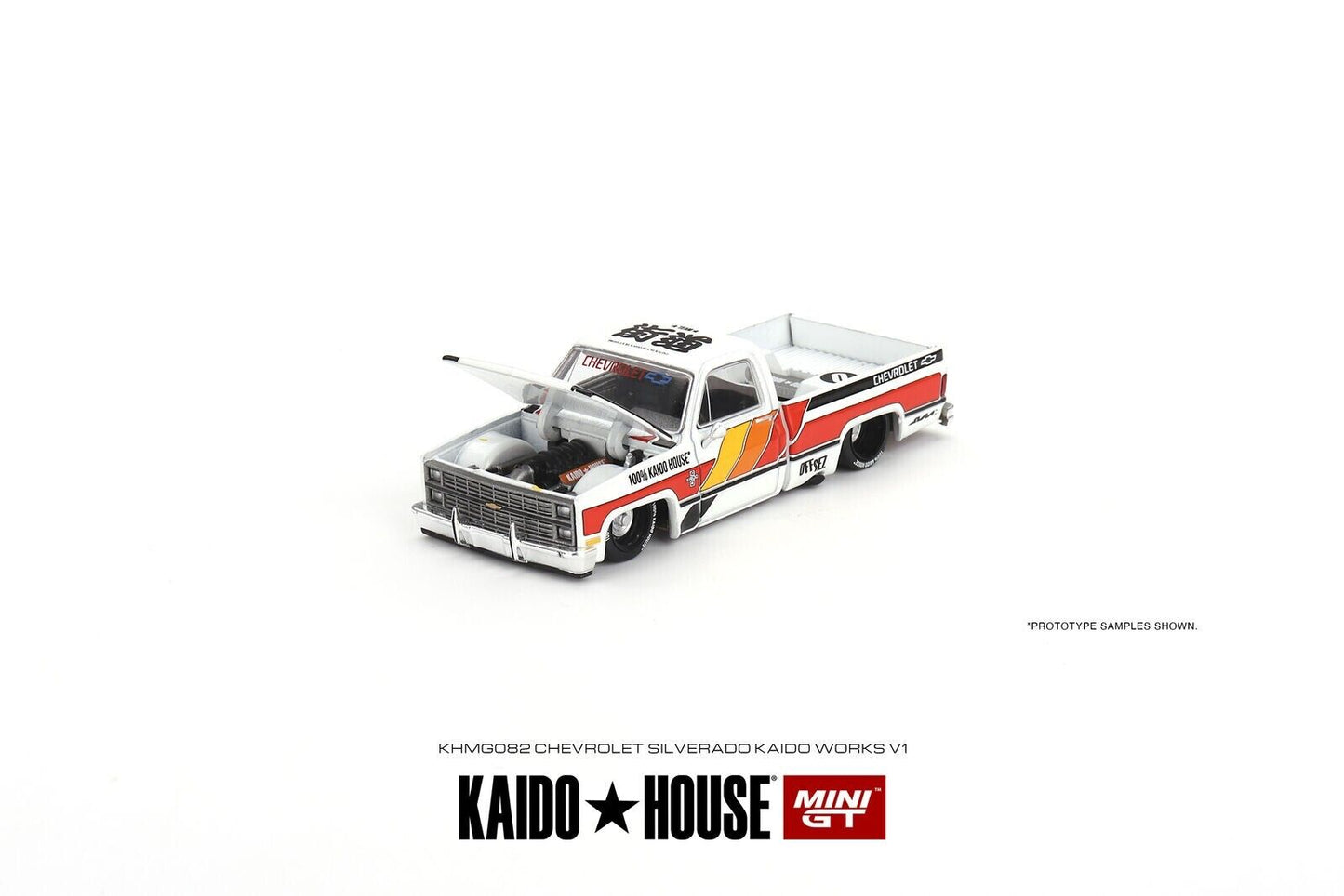 Mini GT 1:64 Chevrolet Silverado KAIDO WORKS V1 Kaidohouse Kaido House (KHMG082)