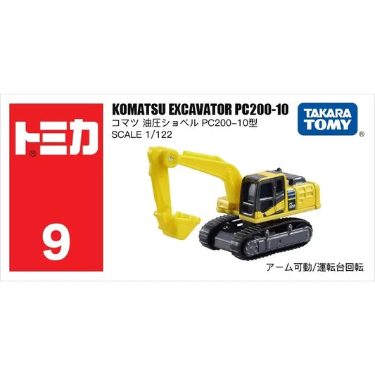 Tomica 1/122 KOMATSU EXCAVATOR PC200-10 Turnable Cockpit No.9