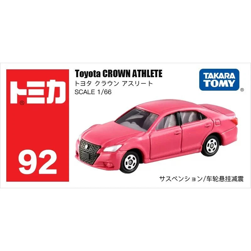 Tomica 1/66 Toyota Crown Athlete Pink with Car Suspension No.92