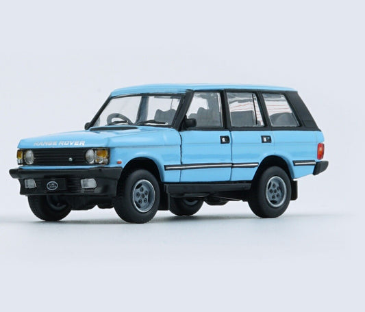 BM Creations 1/64 Land Rover 1992 Range Rover Classic LSE with 4 Additional Wheels- Tuscan Blue (RHD)