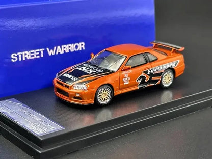 Street Weapon 1:64 Nissan Skyline GT-R R34 Z-Tune Need For Speed 7 Underground Orange Gold