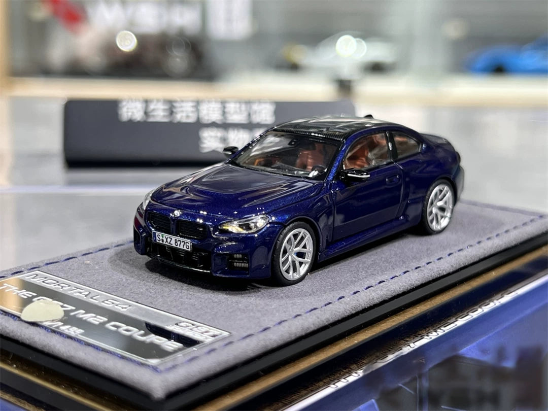 Mortal 1:64 BMW M2 Mk2 G87 Tanzanite Blue in Premium Box Packaging