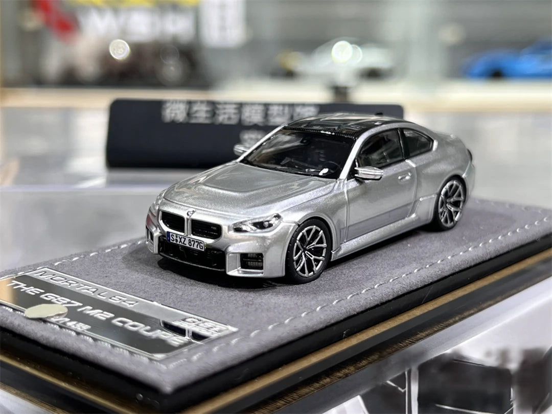 Mortal 1:64 BMW M2 Mk2 G87 Liquid Metal Silver in Premium Box Packaging