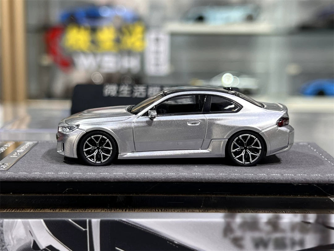 Mortal 1:64 BMW M2 Mk2 G87 Liquid Metal Silver in Premium Box Packaging