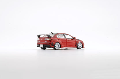 BM Creations 1/64 Mitsubishi Lancer Evolution X Red JDM w/ 4 Additional Wheels (RHD)