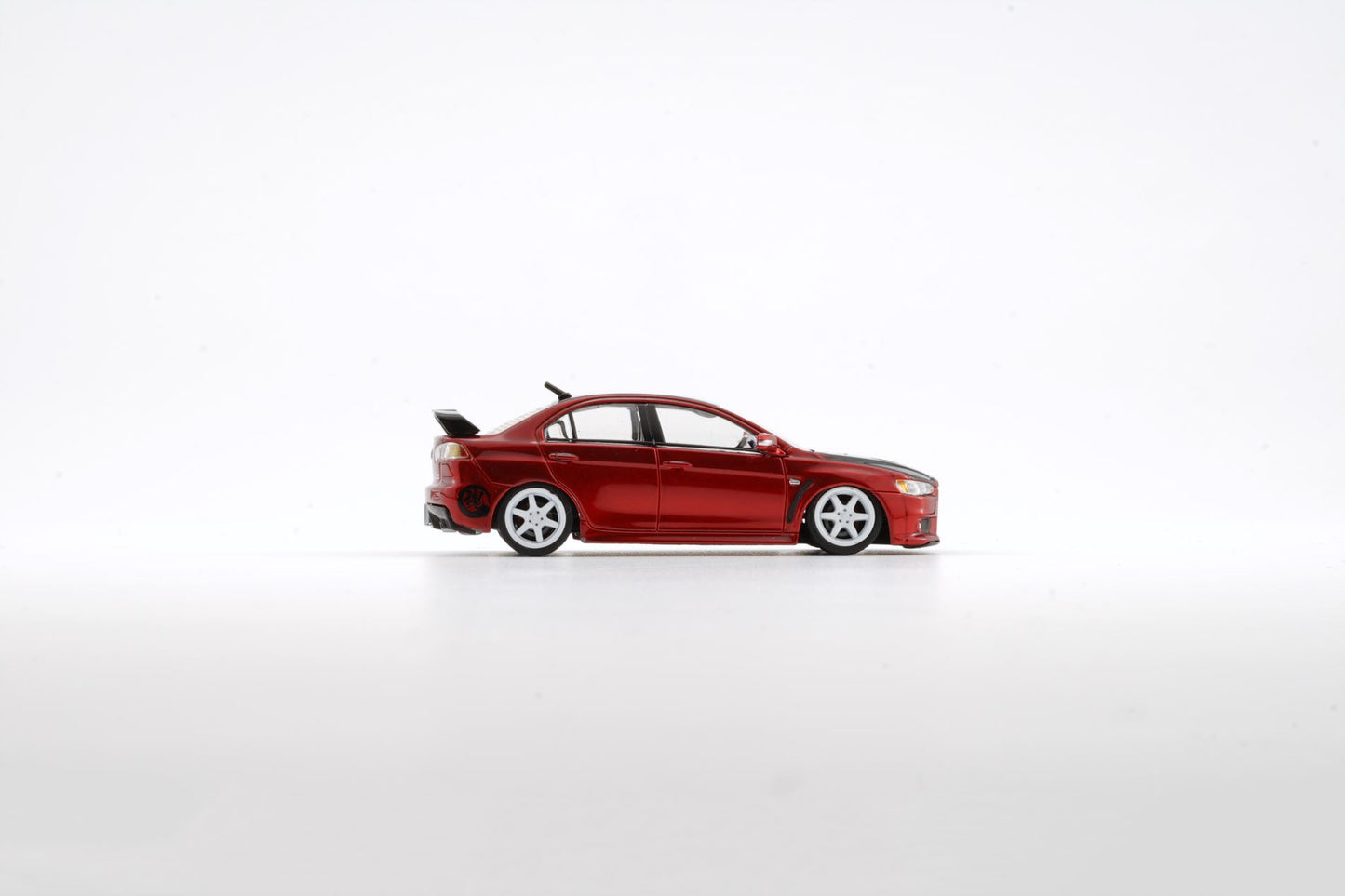 BM Creations 1/64 Mitsubishi Lancer Evolution X Red JDM w/ 4 Additional Wheels (RHD)