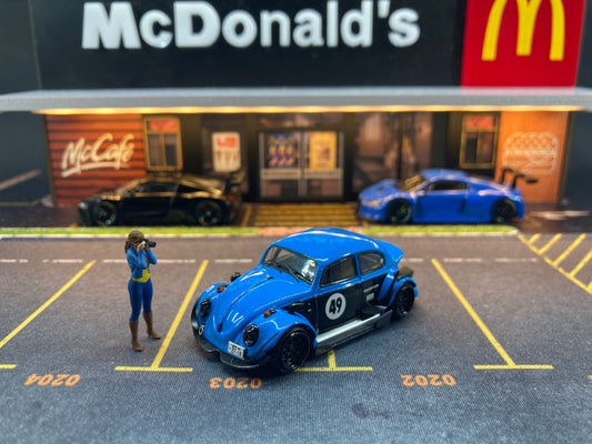 Inspire Model 1/64 Volkswagen Beetle RWB Robert Design Label Series-Blue (LB640008C)