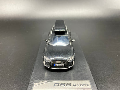[Premium Resin Model] Stance Hunters 1/64 Audi RS6 Avant with Removable Roof Box -Black