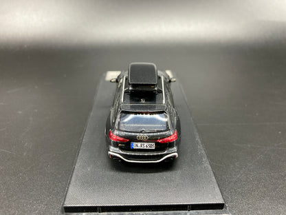 [Premium Resin Model] Stance Hunters 1/64 Audi RS6 Avant with Removable Roof Box -Black