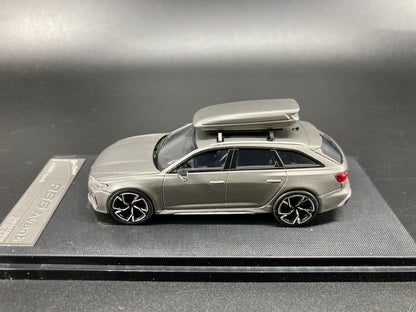 [Premium Resin Model] Stance Hunters 1/64 Audi RS6 Avant with Removable Roof Box - Matt Grey