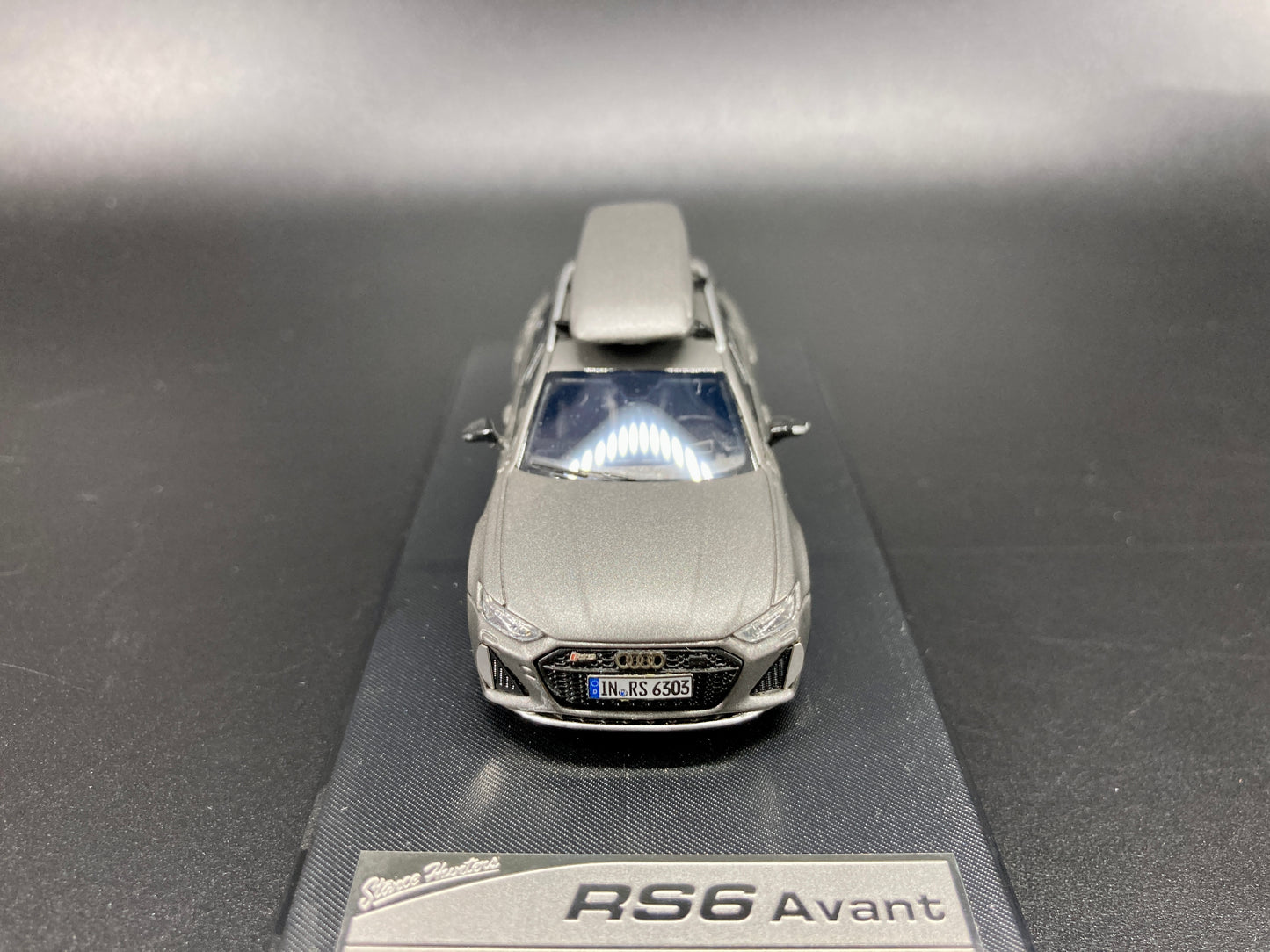 [Premium Resin Model] Stance Hunters 1/64 Audi RS6 Avant with Removable Roof Box - Matt Grey