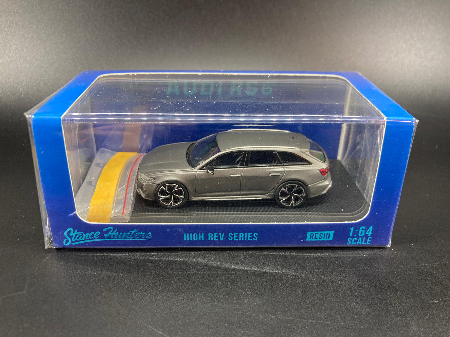 [Premium Resin Model] Stance Hunters 1/64 Audi RS6 Avant with Removable Roof Box - Matt Grey