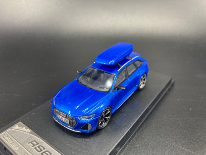 [Premium Resin Model] Stance Hunters 1/64 Audi RS6 Avant with Removable Roof Box - Blue