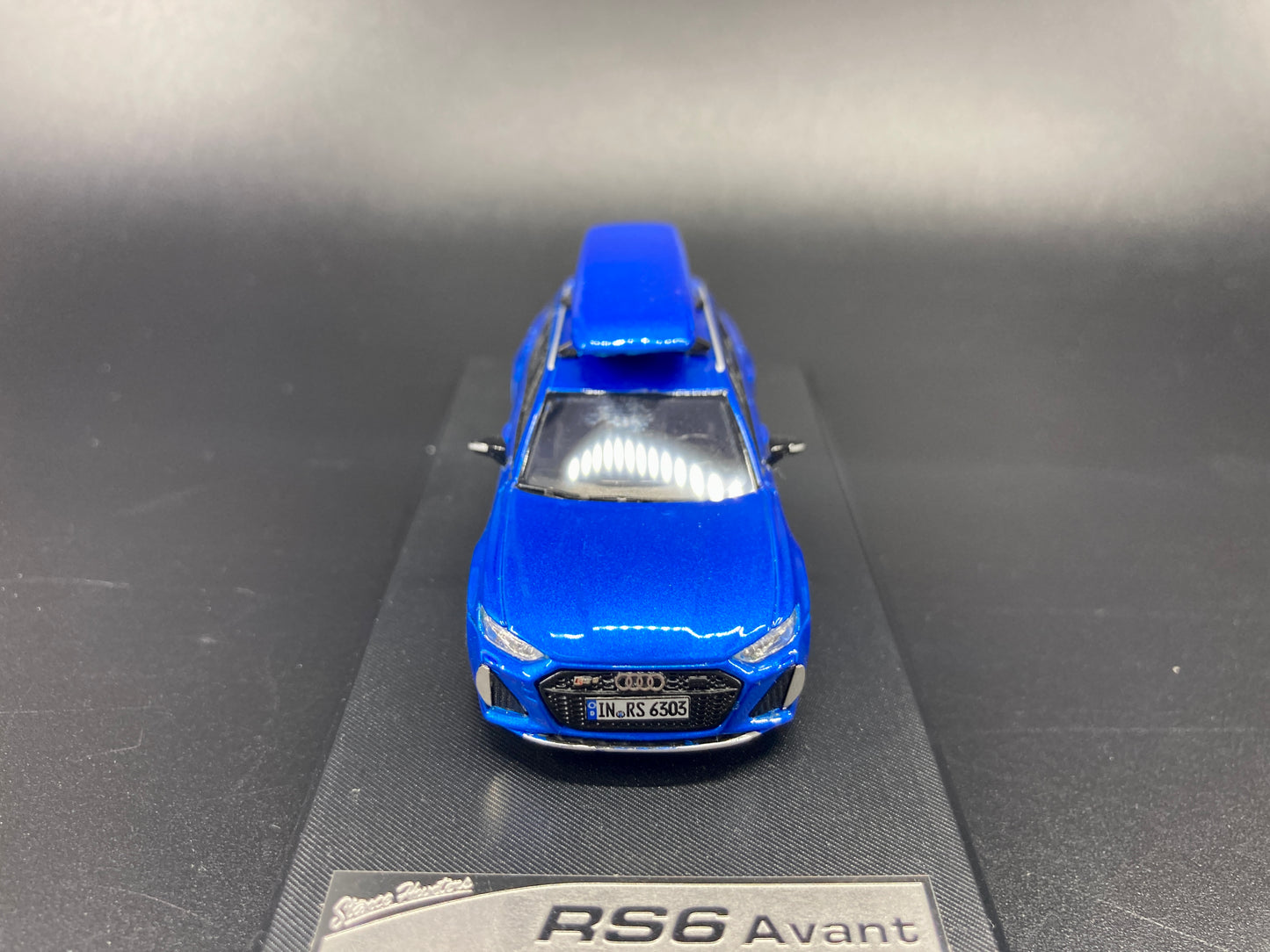 [Premium Resin Model] Stance Hunters 1/64 Audi RS6 Avant with Removable Roof Box - Blue