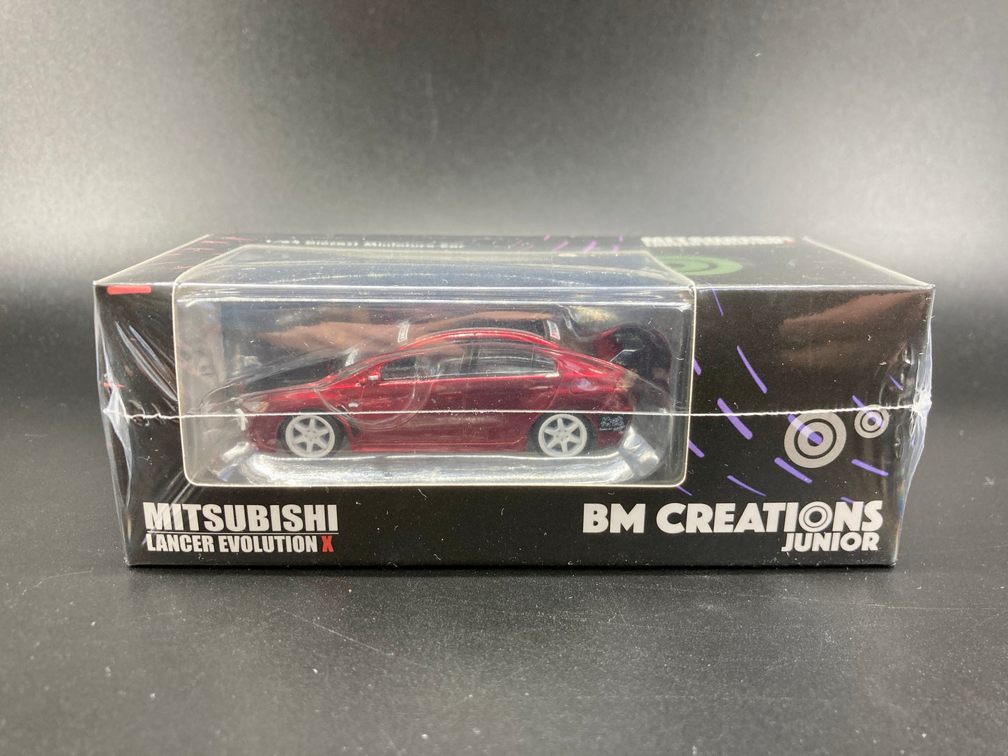 BM Creations 1/64 Mitsubishi Lancer Evolution X Red JDM w/ 4 Additional Wheels (RHD)