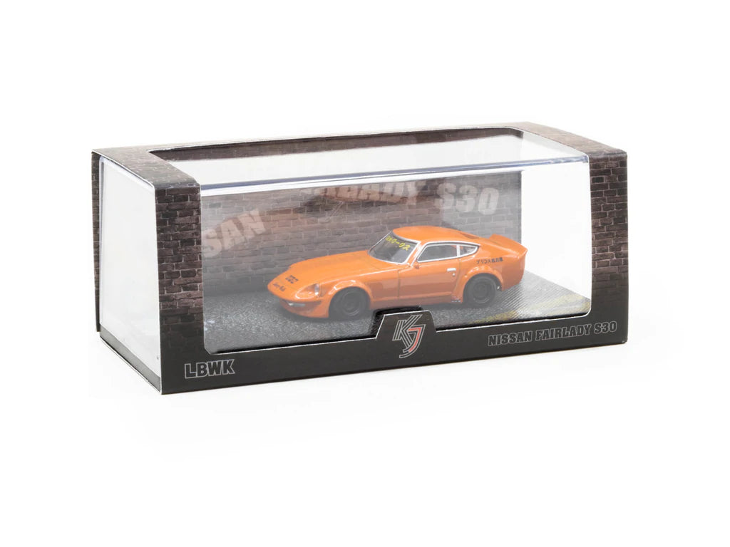 KJ Miniatures 1/64 LBWK Nissan Fairlady Z S30 Orange 1:64 Scale Diecast Model Car