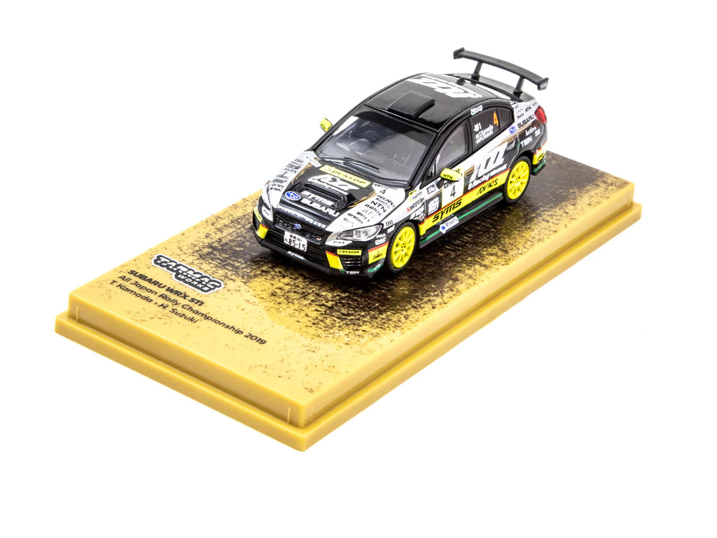 Tarmac Works 1/64 Subaru WRX STI All Japan Rally Championship #4 2019 Champion - Hobby 64