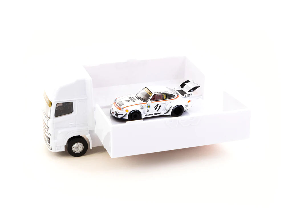 Tarmac Works 1/64 Porsche RWB 993 LBWK w/ Plastic Truck Packaging -Singapore Special Edition- HOBBY64