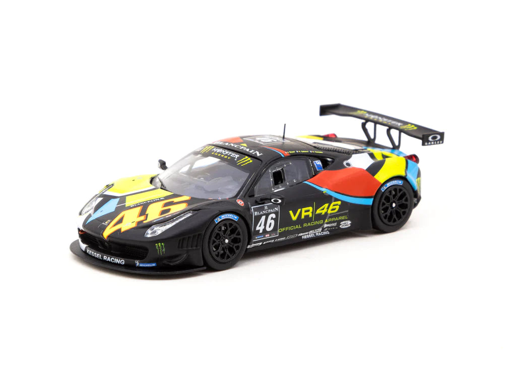 Tarmac Works 1/64 Ferrari 458 Italia GT3 Blancpain Endurance Series 2012- Nurburgring #46 Valentino Rossi- Hobby64