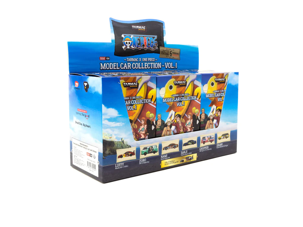 Tarmac Works x One Piece 1/64 Model Car Collection VOL.1 -[6 Cars Set]- COLLAB64