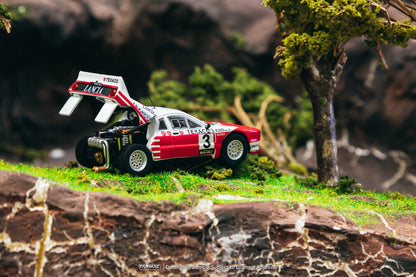 Tarmac Works 1/64 Lancia 037 Rally Rally Van Haspengouw 1985 #3 Winner- HOBBY64+