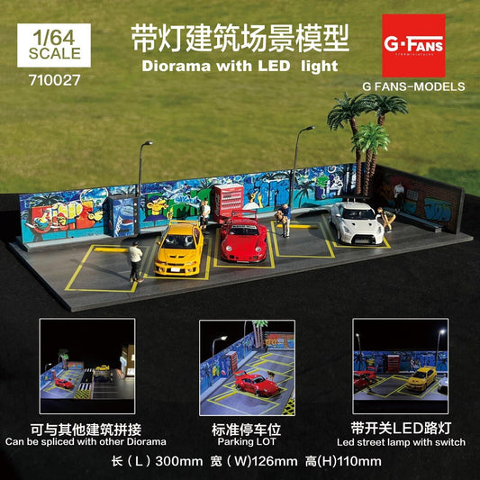 G-Fans 1/64 Outdoor Car Park Parking Lot LED Light Diorama (710027)