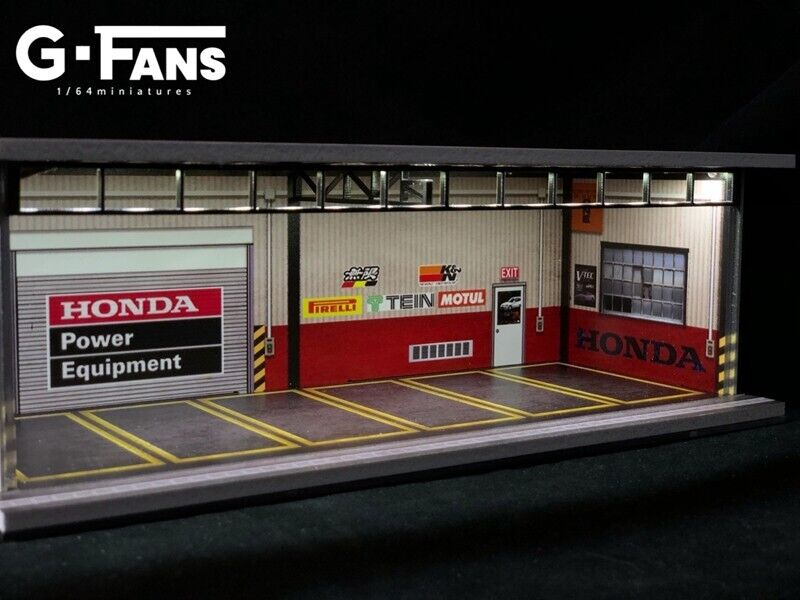 G-Fans 1/64 Honda Garage Car Park LED light Diorama w/ acrylic cover