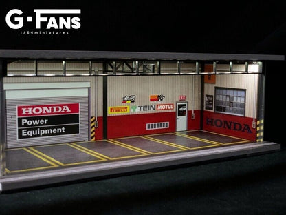 G-Fans 1/64 Honda Garage Car Park LED light Diorama w/ acrylic cover