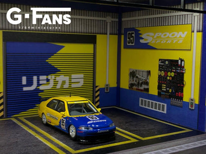 G-Fans 1/64 Spoon Garage Car Park LED Light Diorama w/ acrylic cover