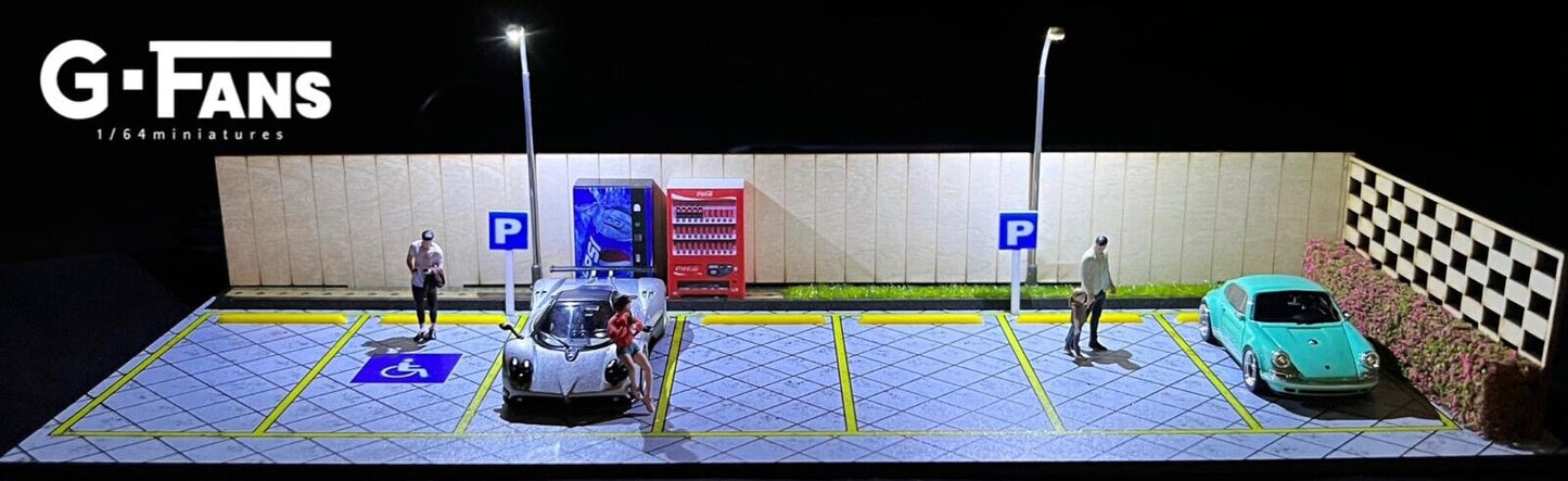 G-Fans 1/64 Outdoor Garden Car Park Parking Lot LED Diorama (710029)
