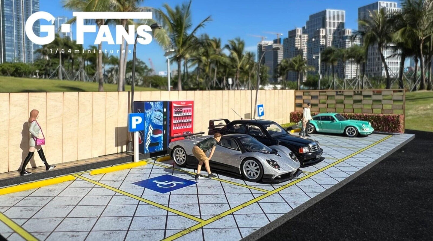 G-Fans 1/64 Outdoor Garden Car Park Parking Lot LED Diorama (710029)