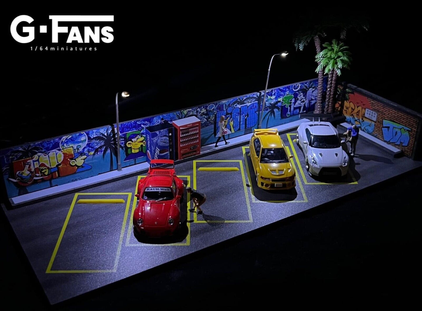 G-Fans 1/64 Outdoor Car Park Parking Lot LED Light Diorama (710027)