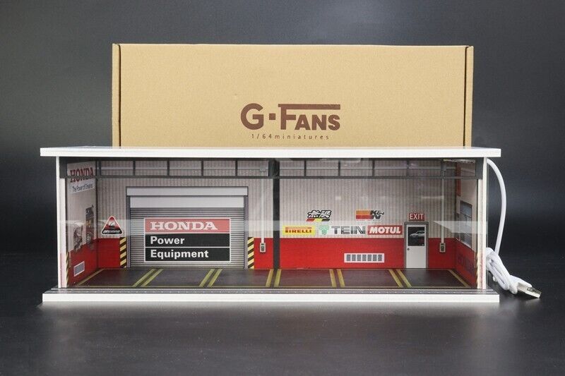 G-Fans 1/64 Honda Garage Car Park LED light Diorama w/ acrylic cover
