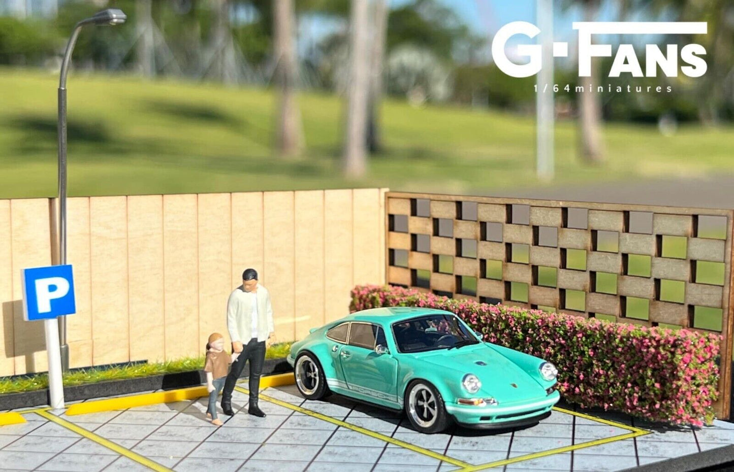 G-Fans 1/64 Outdoor Garden Car Park Parking Lot LED Diorama (710029)