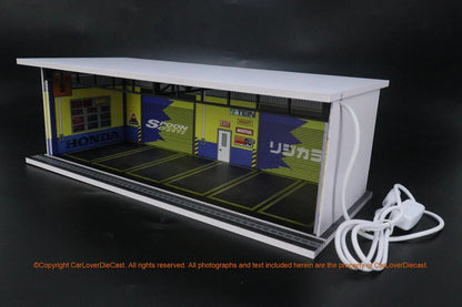 G-Fans 1/64 Spoon Garage Car Park LED Light Diorama w/ acrylic cover