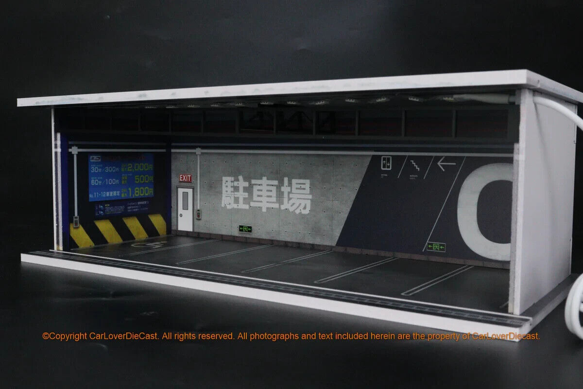 G-Fans 1/64 Japan Car Park LED Light Diorama with acrylic cover