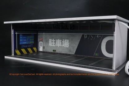 G-Fans 1/64 Japan Car Park LED Light Diorama with acrylic cover