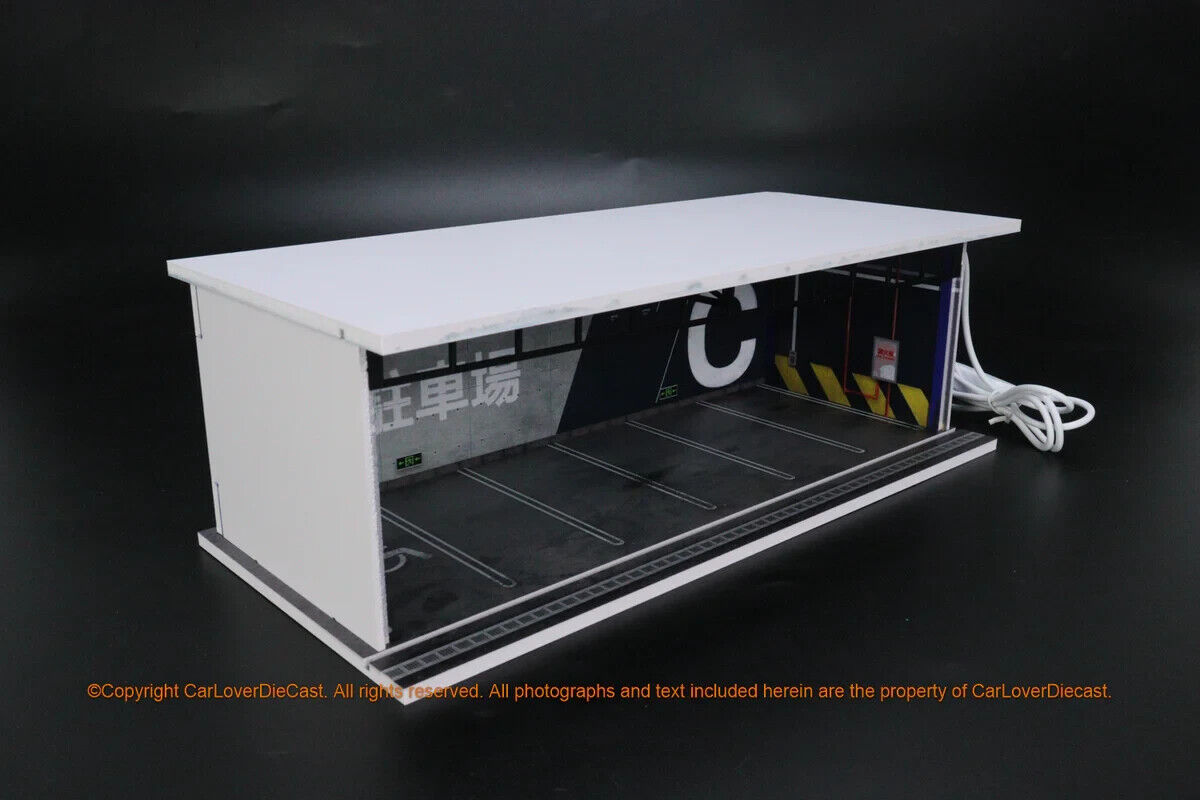 G-Fans 1/64 Japan Car Park LED Light Diorama with acrylic cover